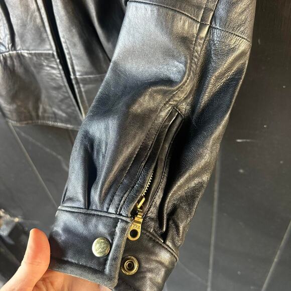Tannery West Black Leather Zip Jacket Women’s Medium Vintage Classic - Picture 7 of 7